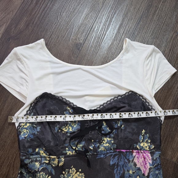 NWT Anthropologie Twofar Black Floral Midi Dress M – Elegant Jacquard Slip Style - Picture 10 of 16